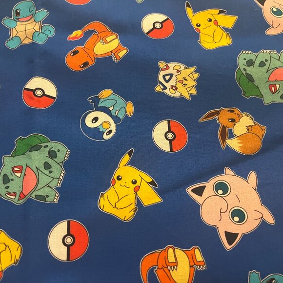 Unique POKEMON CHARACTERS Handmade Cotton Pillowcase fits a Standard/Queen - Picture 2 of 3